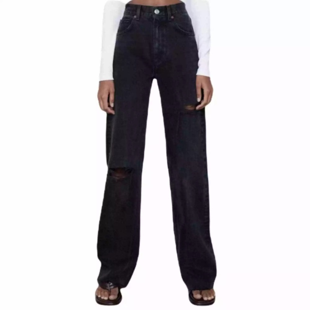 Zara Wide Leg Hugh Wasted Jeans